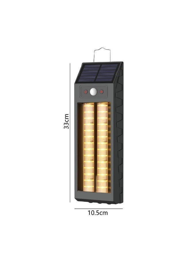 مصباح جداري خارجي يعمل بالطاقة الشمسية، مصباح LED بقدرة 18 واط مزود بمستشعر حركة، إضاءة أمنية خارجية مقاومة للماء بمعيار IP65، لون أسود. - Image 3